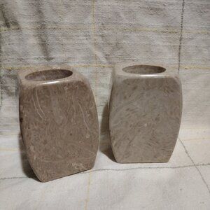 Fossil Marble Candle Holders